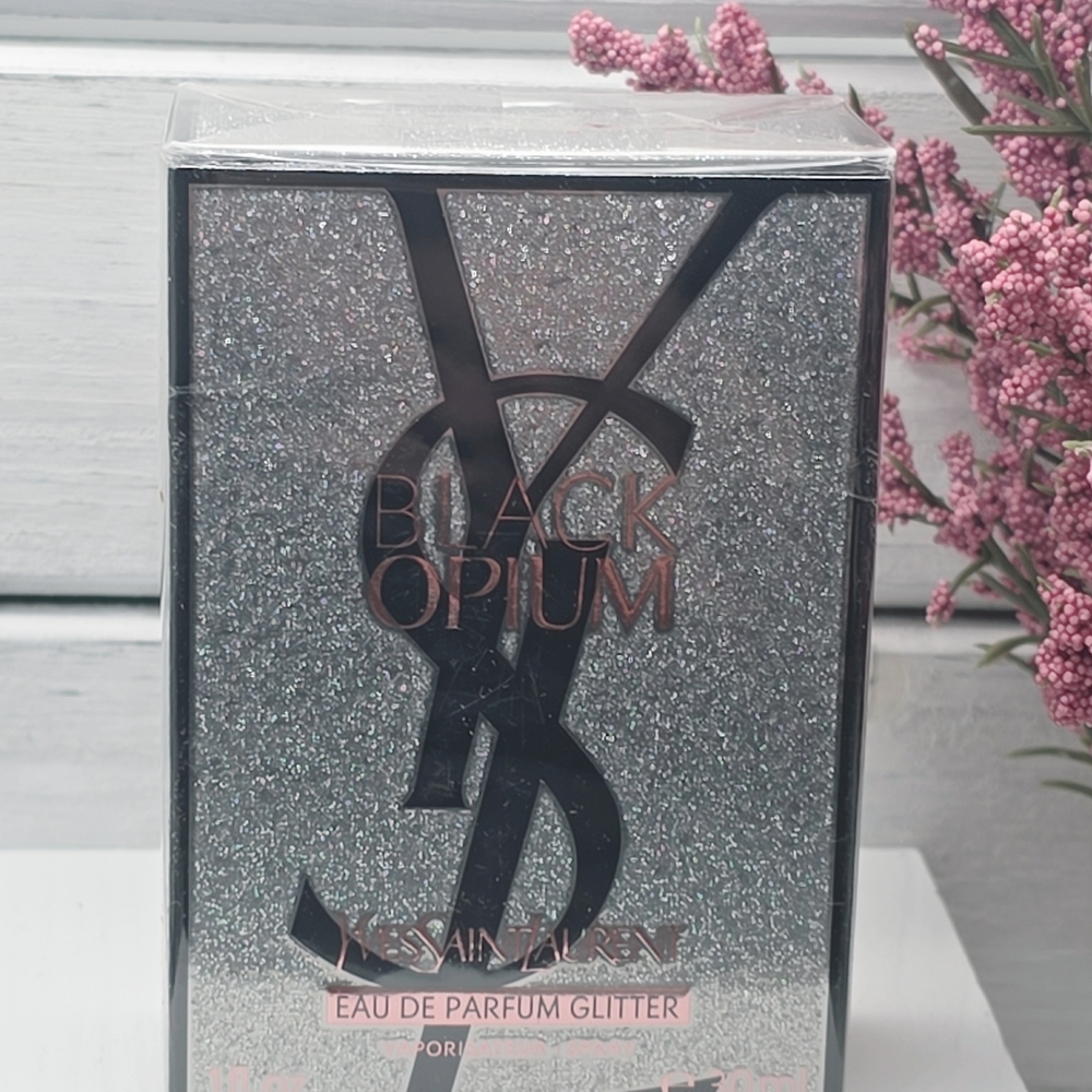 Yves Saint Laurent Black and Silver Perfume Box